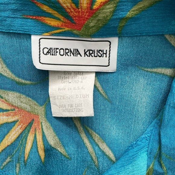 Vintage 90s California Crush Bright Floral Top - Picture 2 of 10